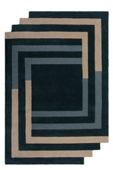 Alfombra de lana con forma de laberinto