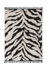 Alfombra de con estampado animal de cebra Esra