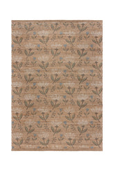 Alfombra Floral de Yute Estampado Arriana