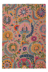 Alfombra de lana floral Amira