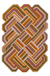 Alfombra de lana con diseño en Lattice Shaped