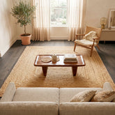 Alfombra Yute Natural Cuadrada