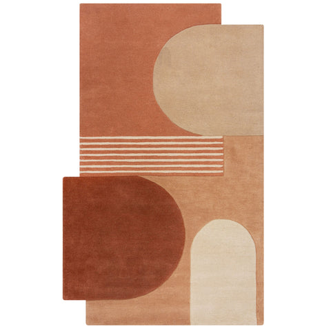 Alfombra abstracta de lana Lozenge