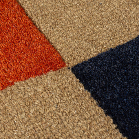 Alfombra abstracta ovalada de lana Mia