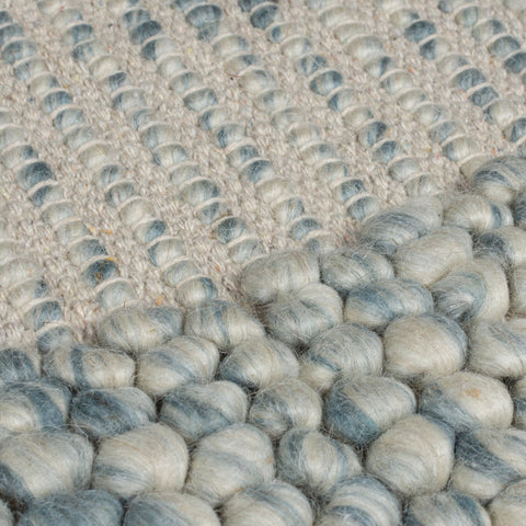 Alfombra de lana con borde Pebble