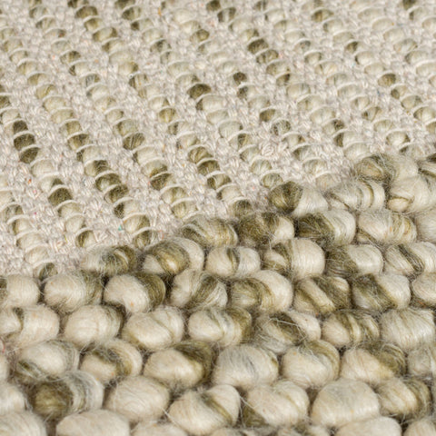 Alfombra de lana con borde Pebble