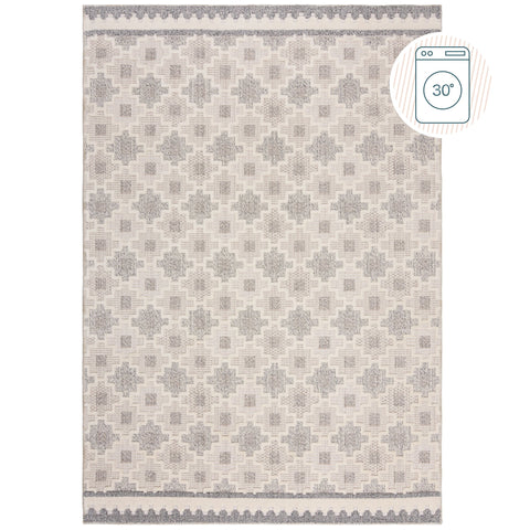 Alfombra Geométrica Lavable Graysen