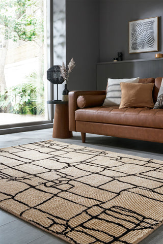 Alfombra abstracta con aspecto de lana Theo