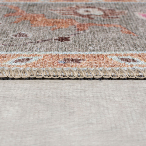 Alfombra Floral Vintage Lavable