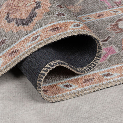 Alfombra Floral Vintage Lavable