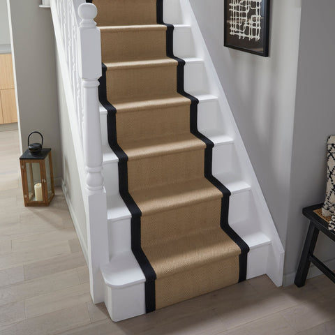 Kira Yute Herringbone Global Stair Runner