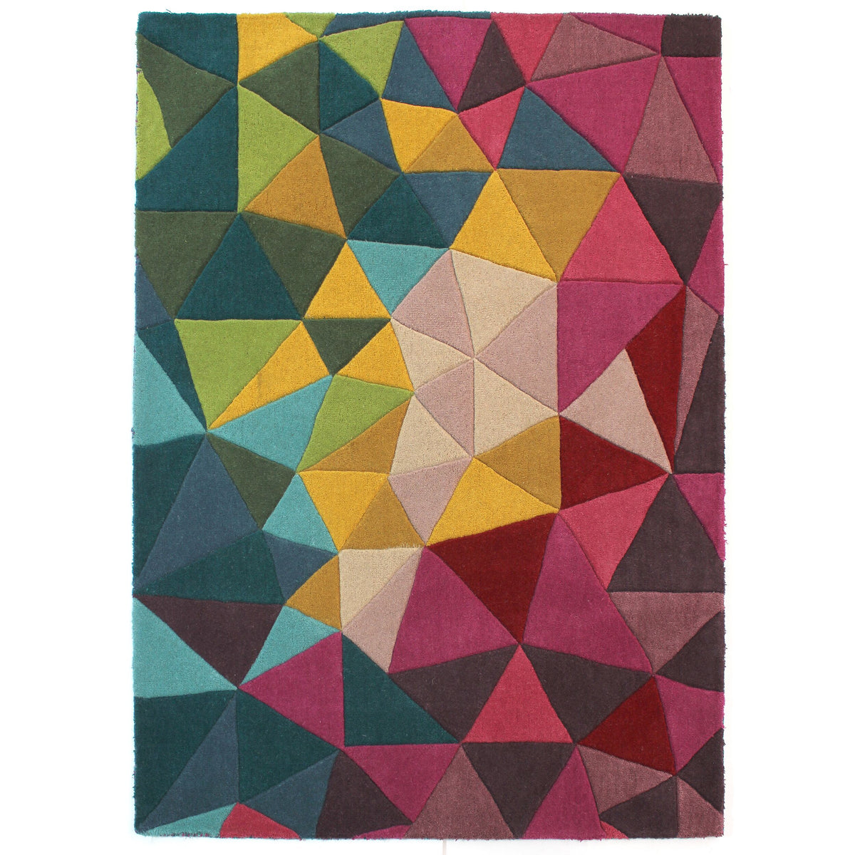 Tapis géométrique coloré en laine Falmouth