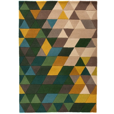 Alfombra Geométrica Lana Prisma