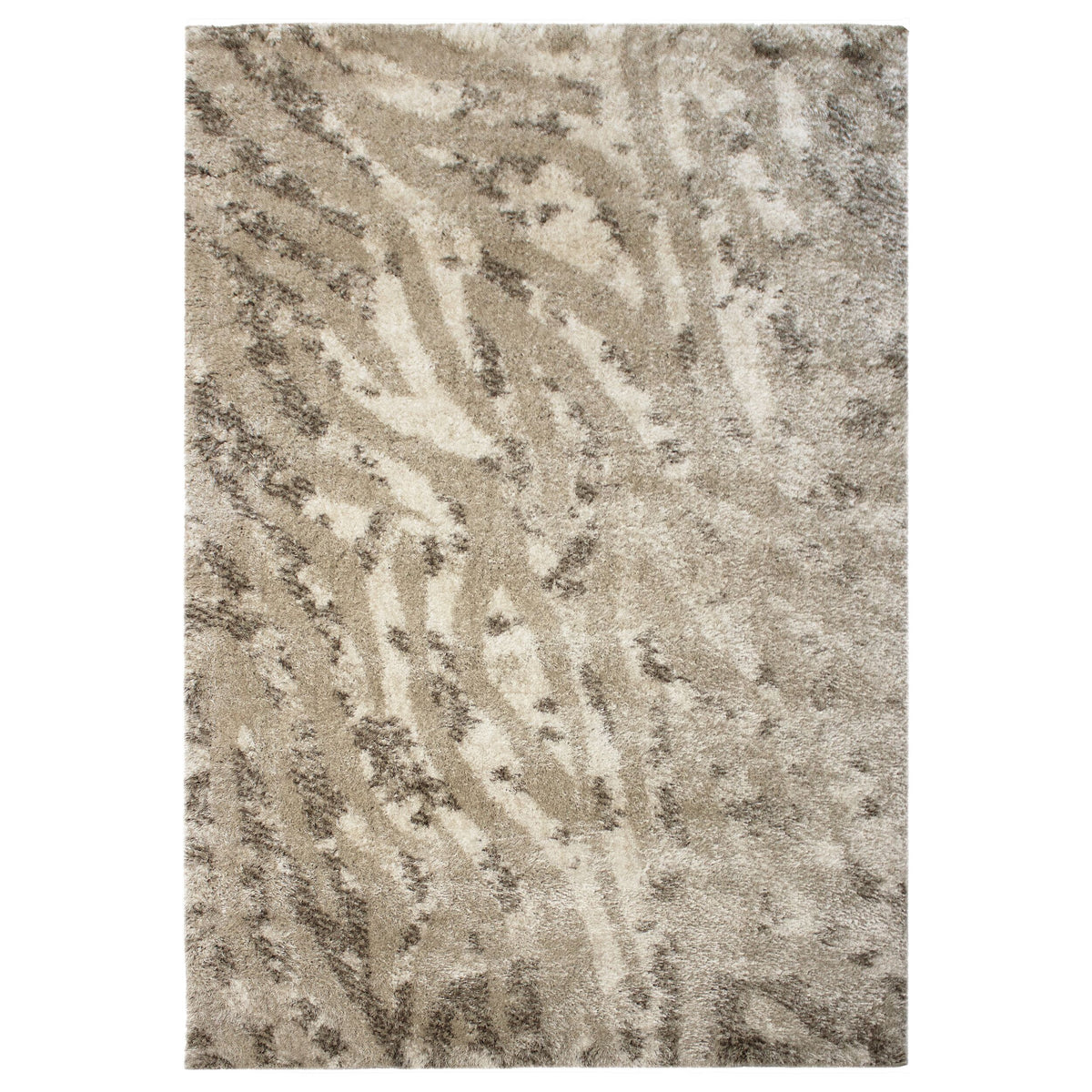 Alfombra peluda con estampado Leopard Abstract