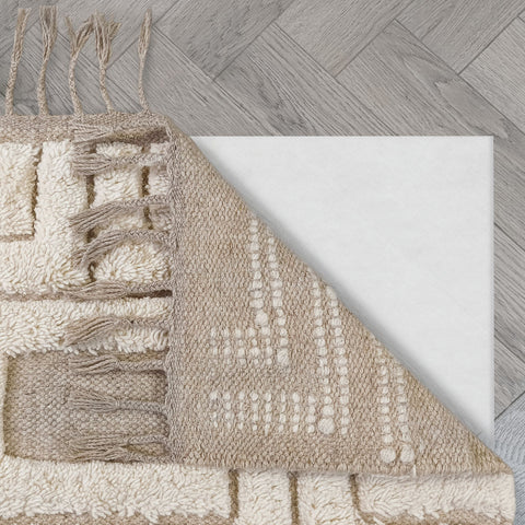Alfombra Lana Peluda Greek Key