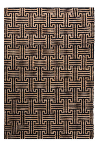 Alfombra Geométrica Mezcla de Yute Meander