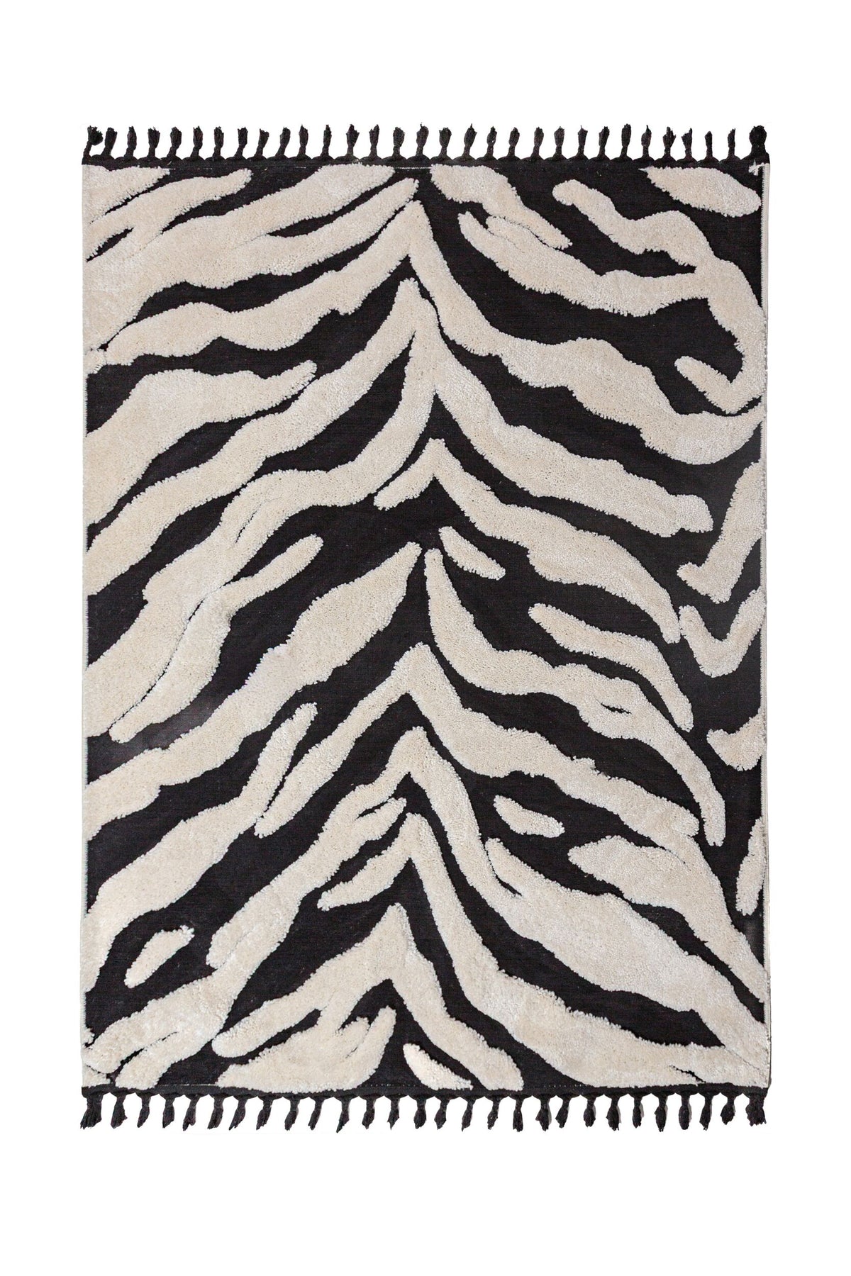 Alfombra de con estampado animal de cebra Esra