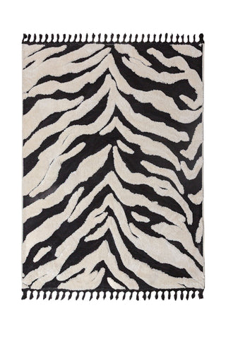 Alfombra de con estampado animal de cebra Esra