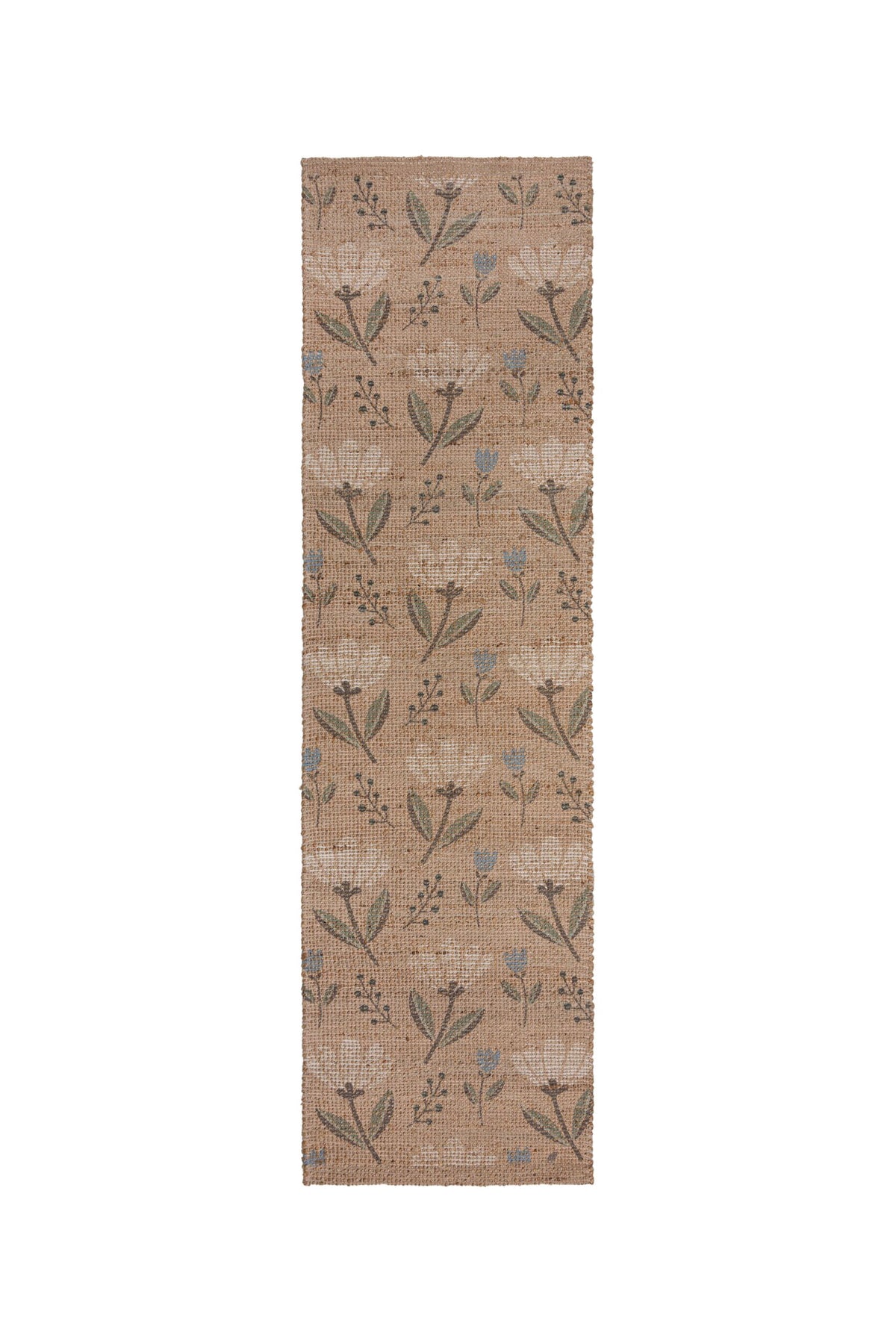 Alfombra Floral de Yute Estampado Arriana