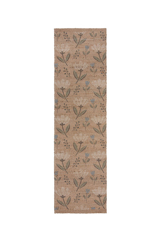 Alfombra Floral de Yute Estampado Arriana