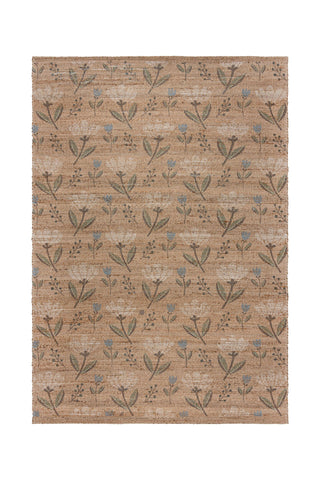Alfombra Floral de Yute Estampado Arriana