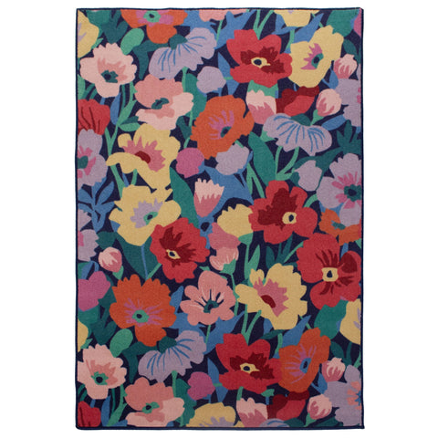 Alfombra de mezcla de lana con Cut Out Floral
