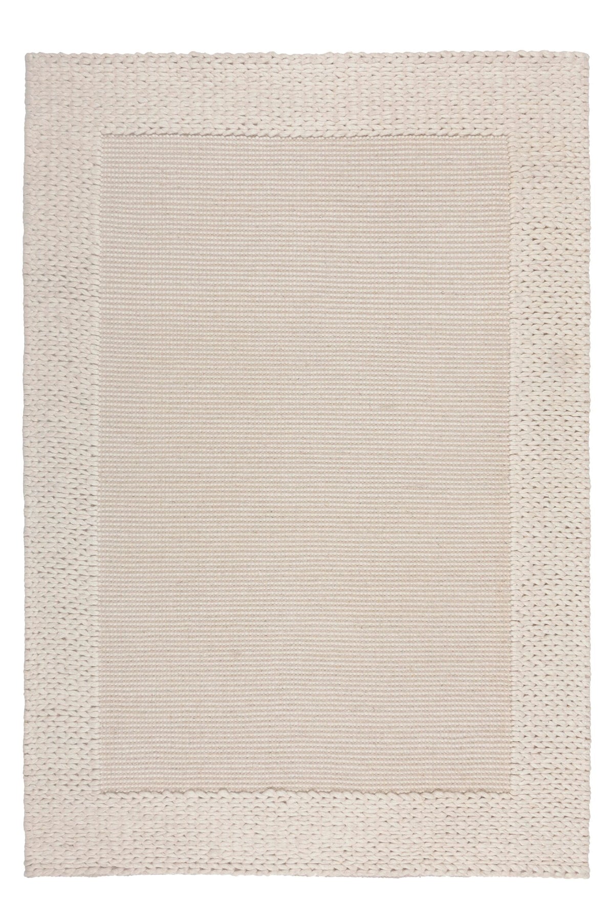 Alfombra Lana Neutra Rue Plait