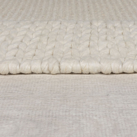 Alfombra Lana Neutra Rue Plait