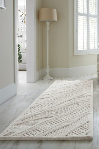 Alfombra de mezcla de lana con Sculptured Abstract