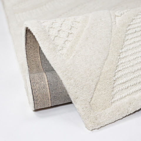 Alfombra de mezcla de lana con Sculptured Abstract