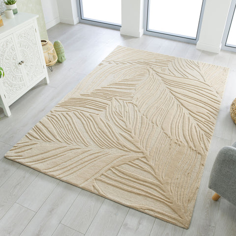 Alfombra de Lana tejida a Mano Lino Leaf