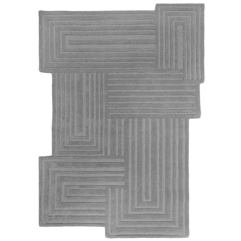 Alfombra Geométrica de Lana Zen