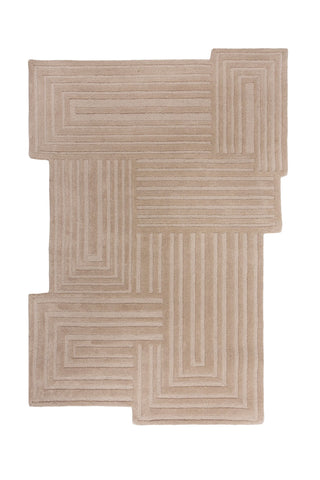 Alfombra Geométrica de Lana Zen
