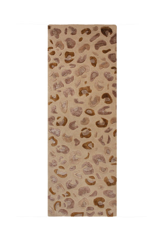 Alfombra de mezcla de lana con Leopard Frame