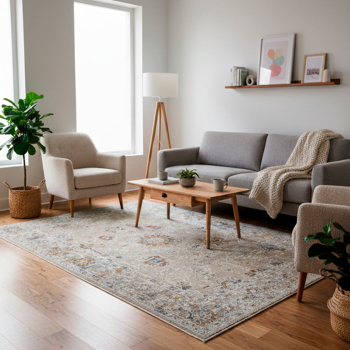 Alfombra efecto Vintage