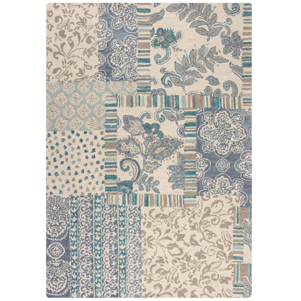 Alfombra de lana Eloise Patchwork Floral