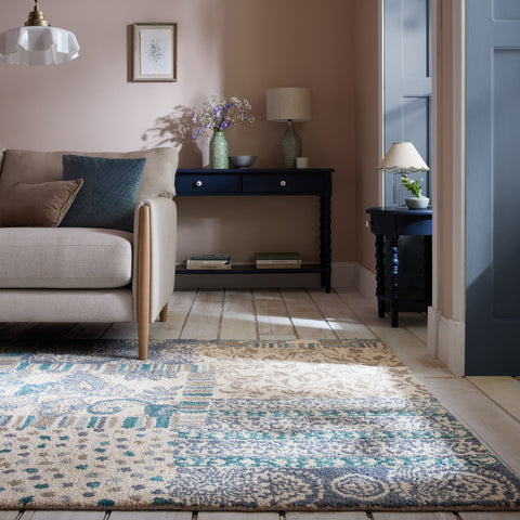 Alfombra de lana Eloise Patchwork Floral