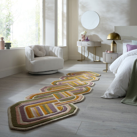 Alfombra de lana con diseño en Lattice Shaped