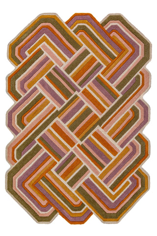 Alfombra de lana con diseño en Lattice Shaped
