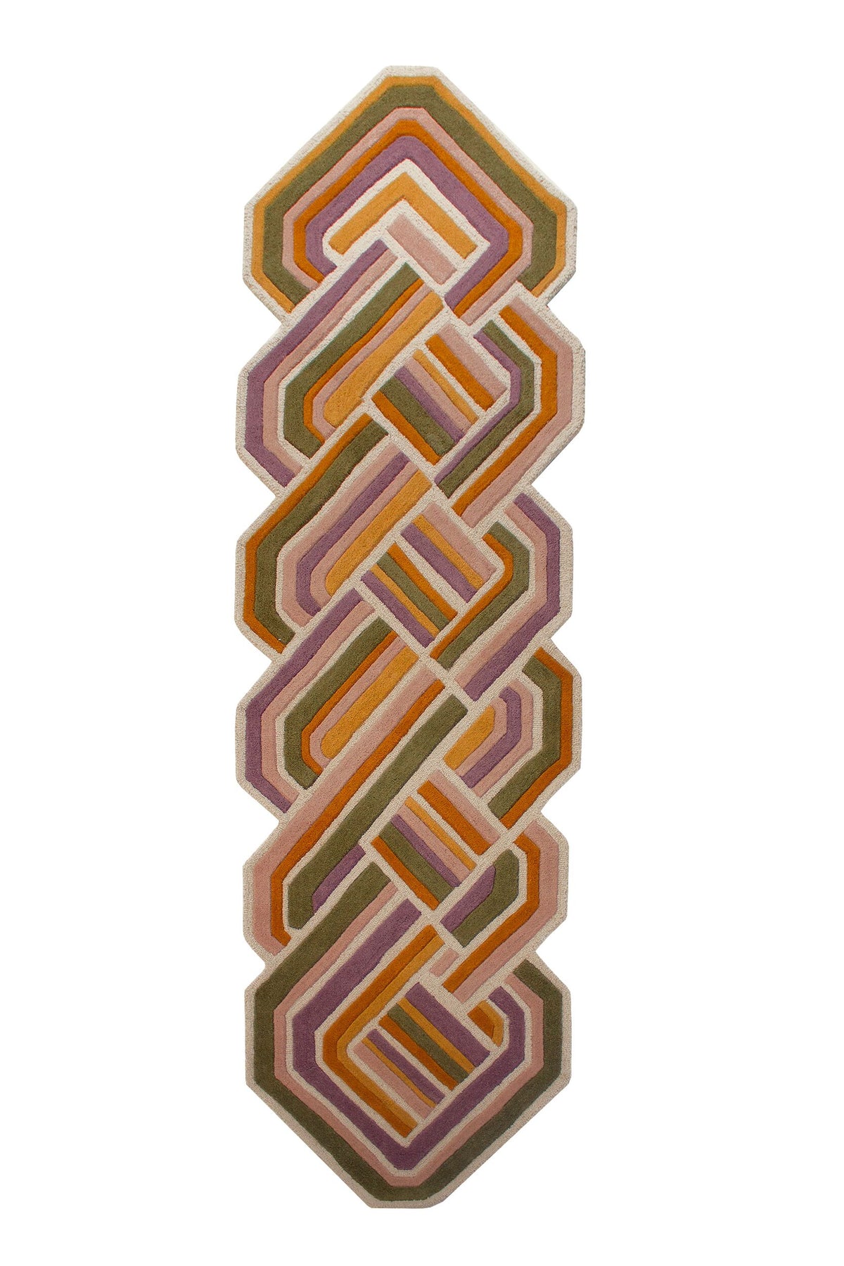 Alfombra de lana con diseño en Lattice Shaped
