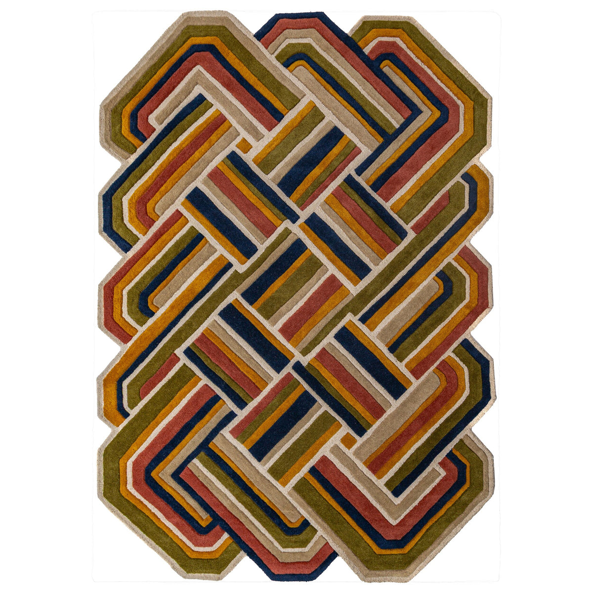 Alfombra de lana con Lattice Shaped