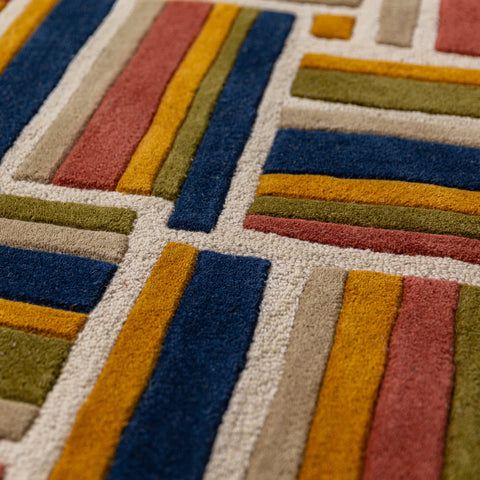 Alfombra de lana con Lattice Shaped