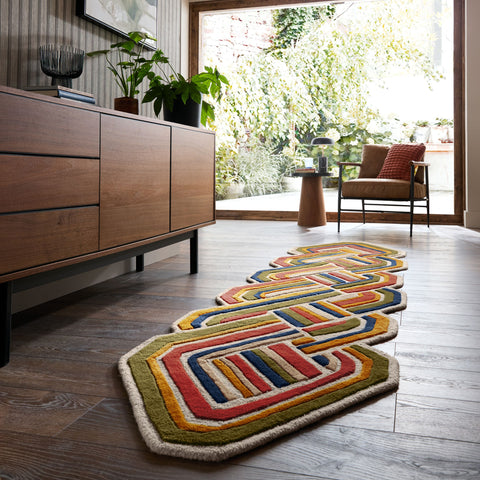 Alfombra de lana con Lattice Shaped