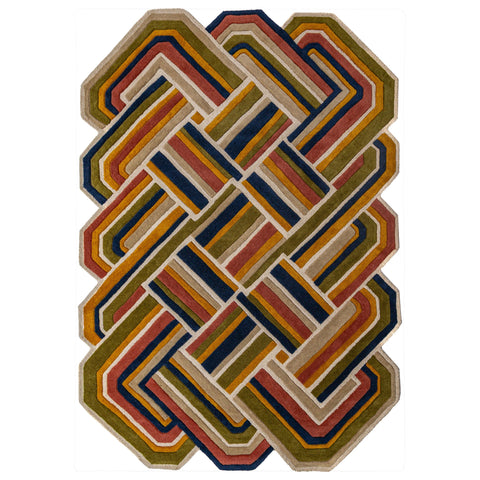 Alfombra de lana con Lattice Shaped
