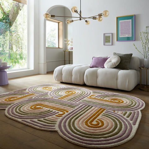 Alfombra de lana con Spiral Shaped