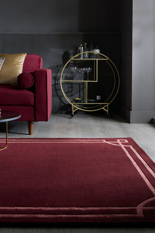 Alfombra de mezcla de lana Gatsby Deco Border