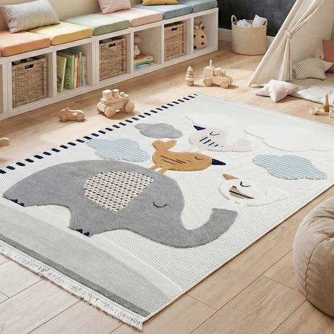 Alfombra para Niños Animales Elefante