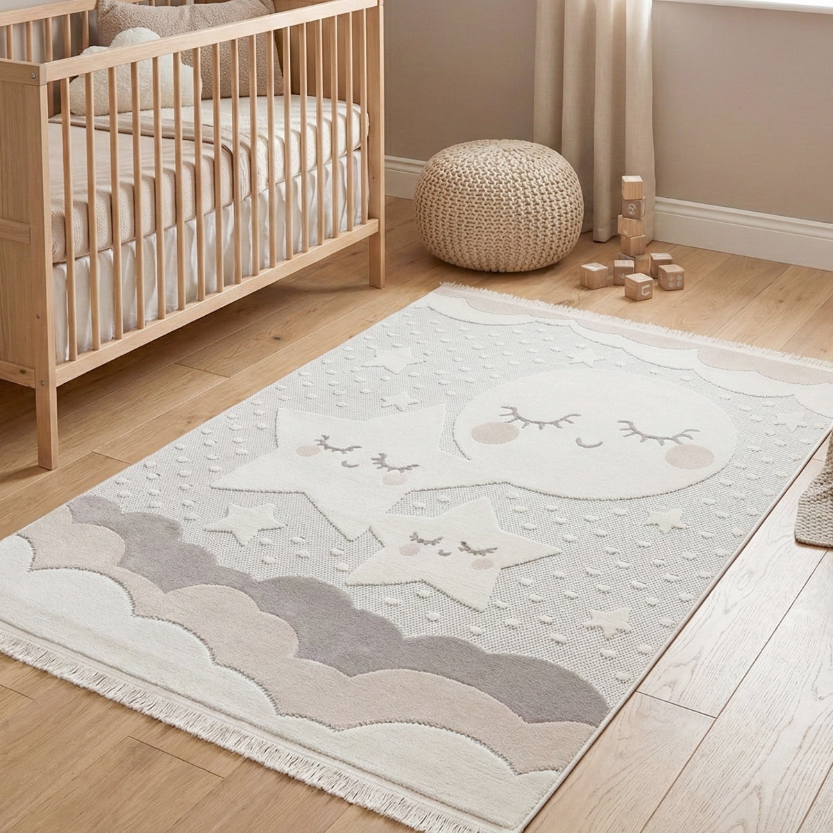 Alfombra para Niños Luna Estrellas