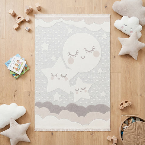 Alfombra para Niños Luna Estrellas