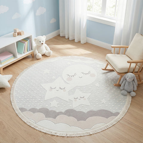 Alfombra para Niños Luna Estrellas